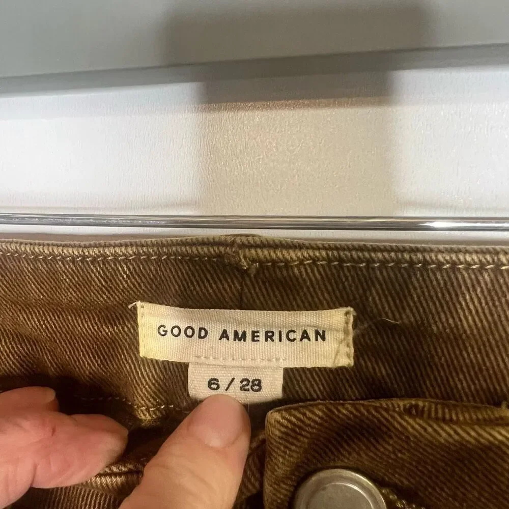 Good American Jeans Bronze Brown Sz 6/28